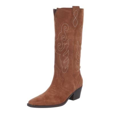 Cowboy & biker boots for women in camel