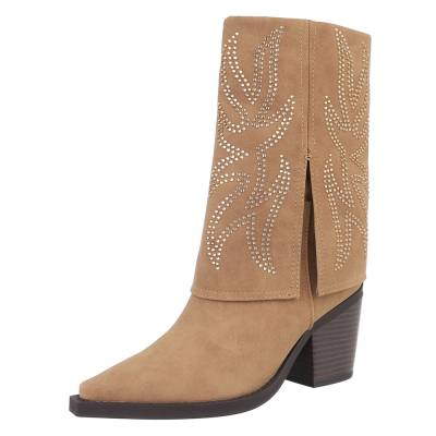 Cowboy & biker boots for women in camel