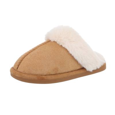 Slippers for women in camel