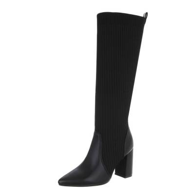 High-Heel Stiefel für Damen in Schwarz