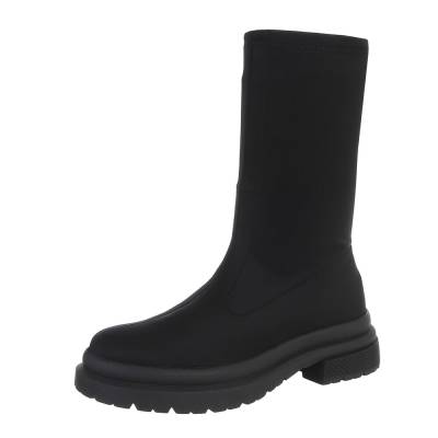 Platform ankle boots for women in black