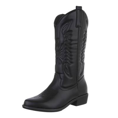 Western- & Bikerstiefel für Damen in Schwarz