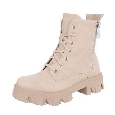 Cowboy & biker ankle boots for women in beige