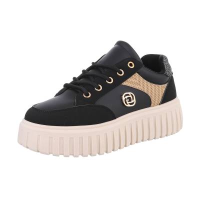 Low-top sneakers for women in black