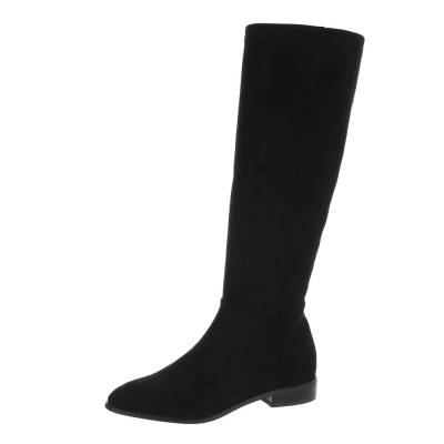 Flat boots for women in black