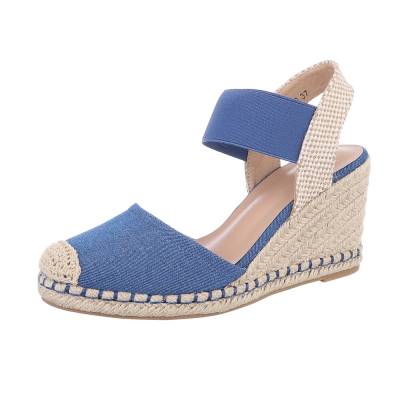Wedge sandals for women in blue