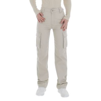 Cloth trouser for women in creme