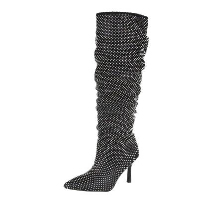 High-Heel Stiefel für Damen in Schwarz