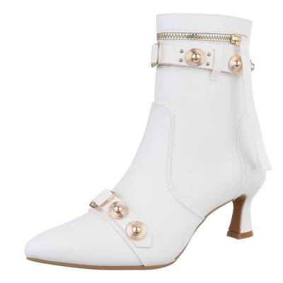 Classic ankle boots for women in white