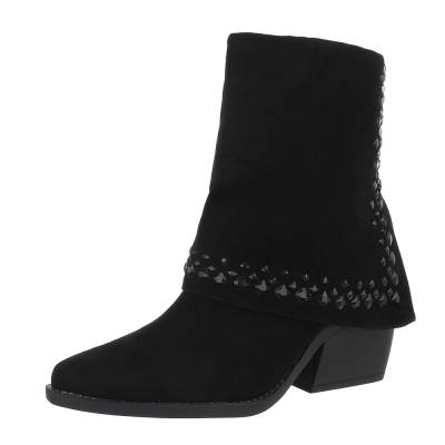 Cowboy & biker ankle boots for women in black