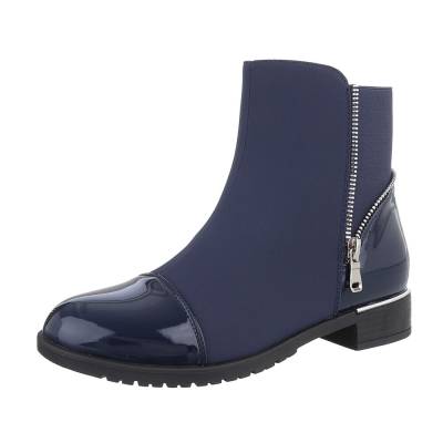 Flat ankle boots for women in blue