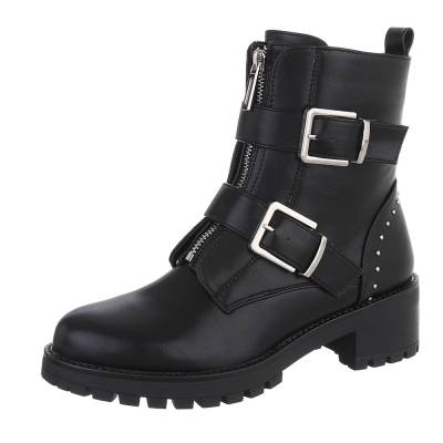 Cowboy & biker ankle boots for women in black