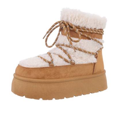 Snowboots for women in camel and beige