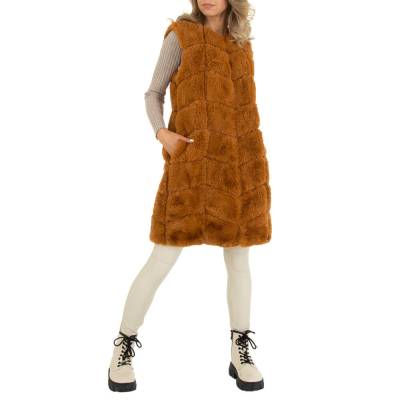 Waistcoat for women in camel