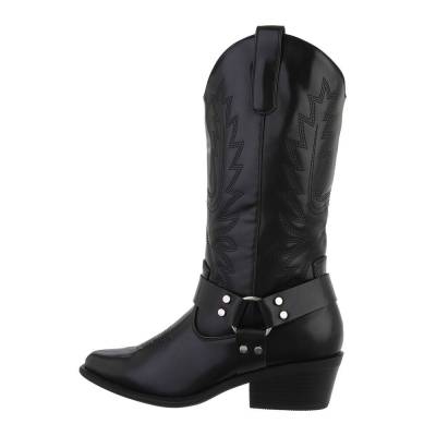 Western- & Bikerstiefel für Damen in Schwarz