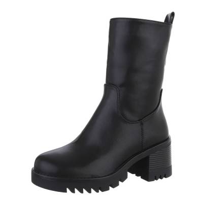 Platform ankle boots for women in black