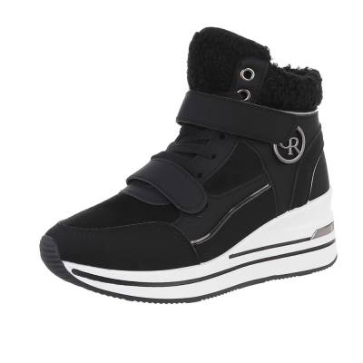 High-top sneakers for women in black