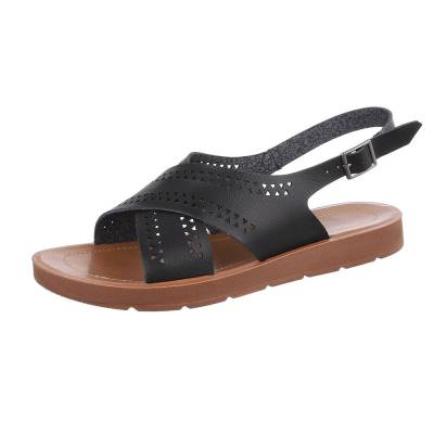 Strappy sandals for women in black