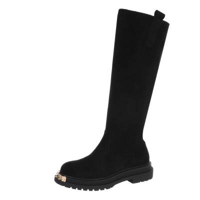 Plateaustiefel für Damen in Schwarz