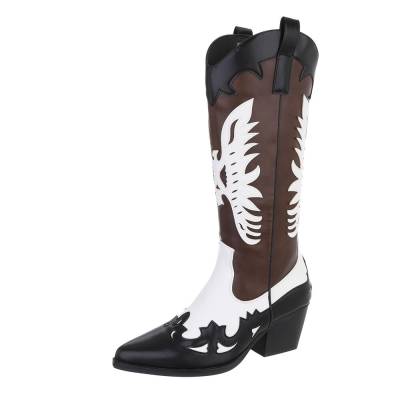 Western- & Bikerstiefel für Damen in Schwarz und Weiß