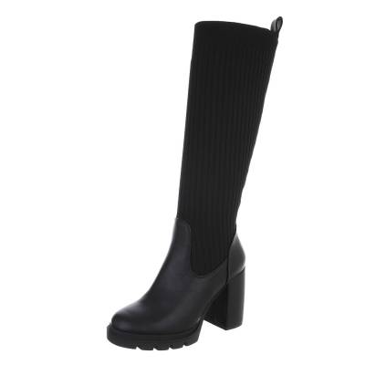 High-Heel Stiefel für Damen in Schwarz