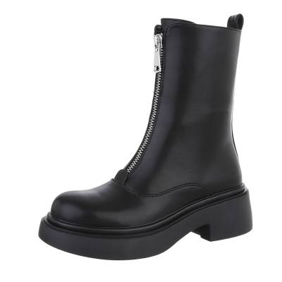 Platform ankle boots for women in black