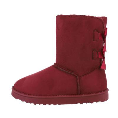 Snowboots for women in wine-red