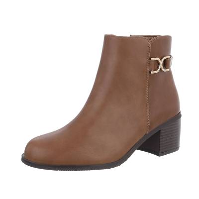 Classic ankle boots for women in brown