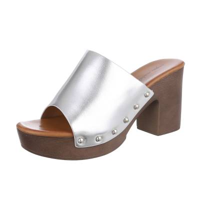 Platform sandals for women in silver