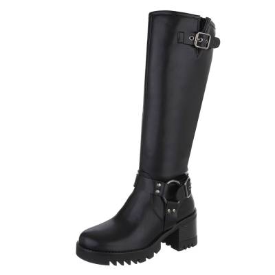 Plateaustiefel für Damen in Schwarz