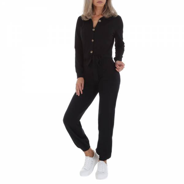 Long jumpsuit for women in black