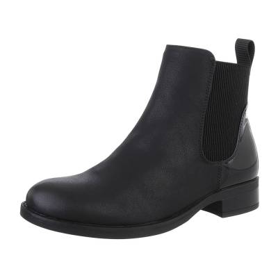 Flat ankle boots for women in black