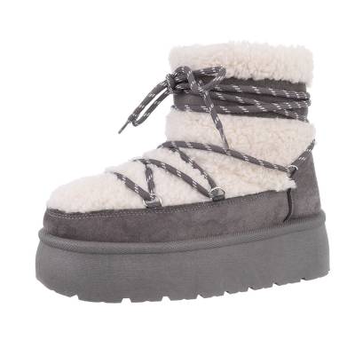 Snowboots for women in gray and beige