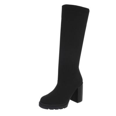 High-Heel Stiefel für Damen in Schwarz