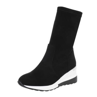 Wedge ankle boots for women in black