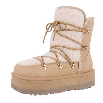 Snowboots for women in light-brown and beige