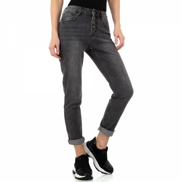 Boyfriend Hose Fur Damen In Grau