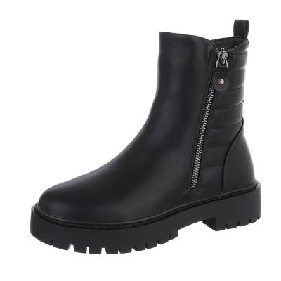 Platform ankle boots for women in black