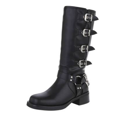 Cowboy & biker ankle boots for women in black