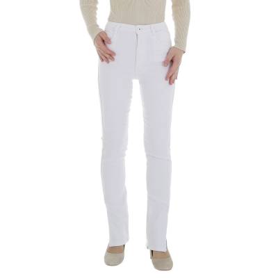 High waist jeans for women in white